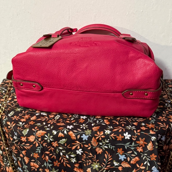 Lauren by Ralph Lauren Fuschia Pink Leather Satchel RARE HTF - Picture 8 of 16